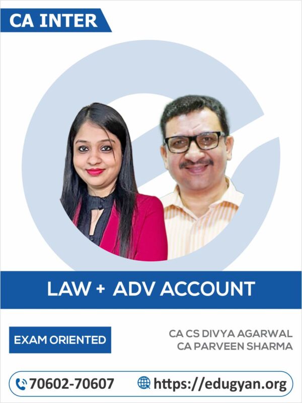 CA Inter Law & Advanced Account Combo By CA Divya Agarwal & CA Parveen Sharma