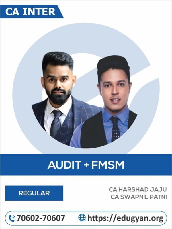 CA Inter FM-SM & Audit Combo By CA Harshad Jaju & CA Swapnil Patni (New Syllabus)