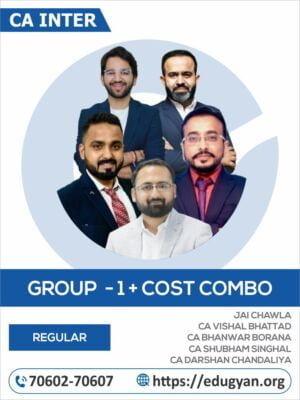 CA Inter Adv. Account, Law, DT, GST & Cost Combo By CA Jai Chawla, CA Vishal Bhattad, CA Bhanwar Borana, CA Shubham Singhal & CA Darshan Chandaliya (New Syllabus)