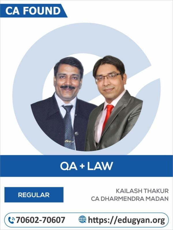 CA Foundation Quantitative Aptitude & Law Combo By Kailash Thakur & CA Dharmendra Madan (New Syllabus)
