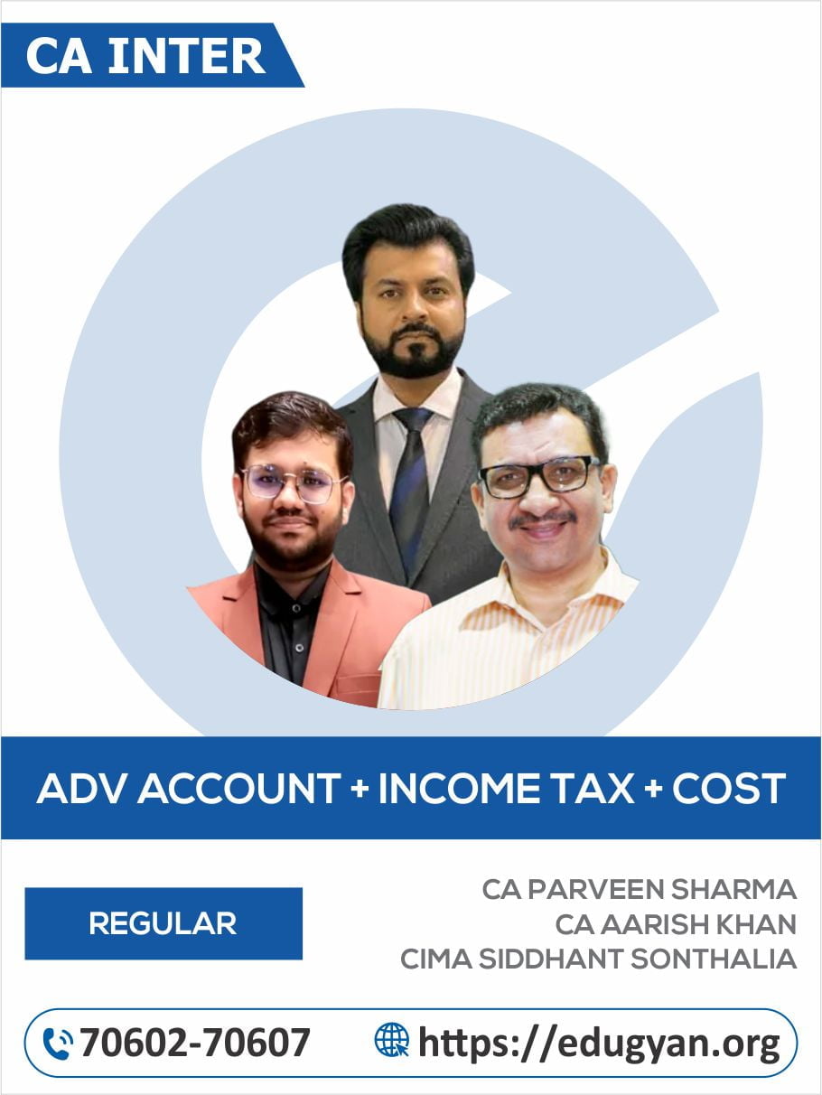 CA Inter Adv Accounts, Income Tax & Cost Combo By CA Parveen Sharma, CA ...