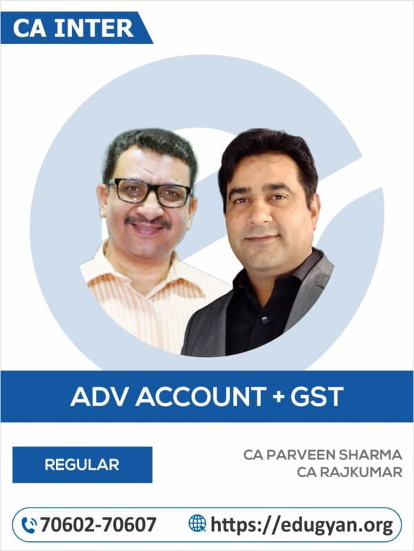 CA Inter Advanced Accounting & GST Combo By CA Parveen Sharma & CA Rajkumar (New Syllabus)