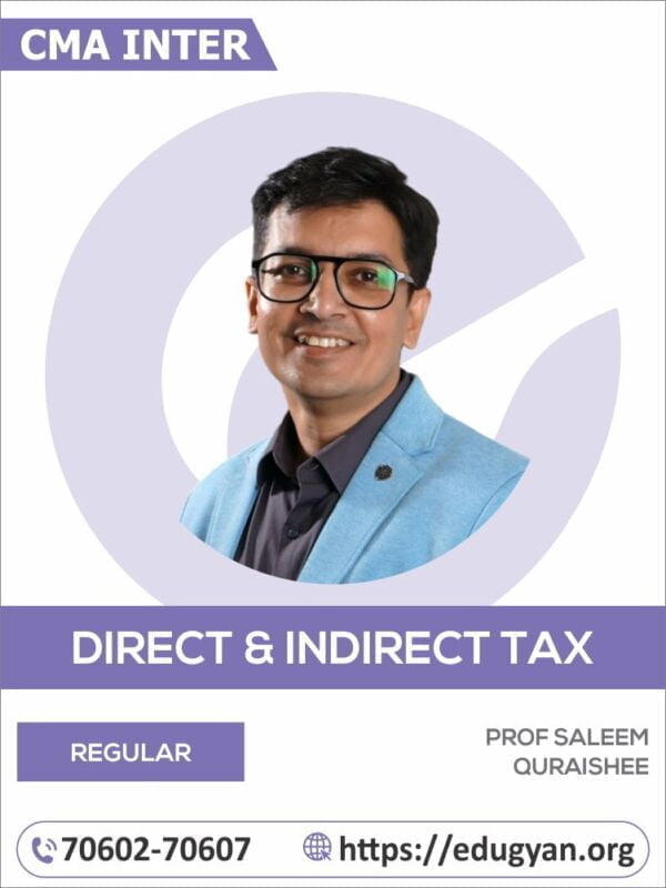 CMA Inter DT & IDT Combo By Prof Saleem Quraishee