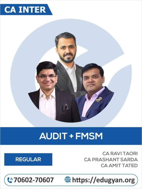 CA Inter Audit & FM-SM Combo By Ravi taori, CA Prashant Sarda & CA Amit Tated
