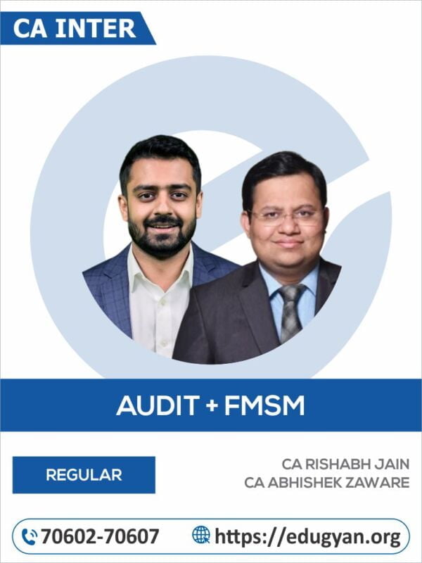 CA Inter Audit & FM-SM Combo By CA Rishabh Jain & CA Abhishek Zaware (New Syllabus)