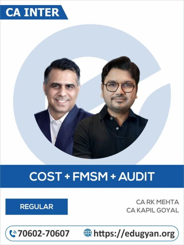 CA Inter Costing, FM-SM & Audit Combo By CA RK Mehta & CA Kapil Goyal (New Syllabus)