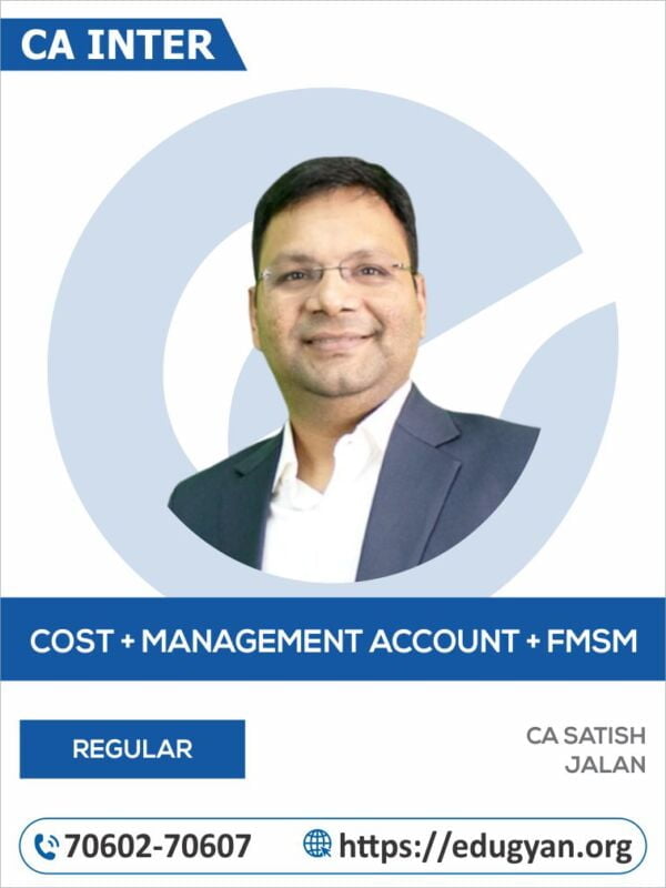 CA Inter Cost & Management Accounting & FM-SM Combo By CA Satish Jalan (New Syllabus)