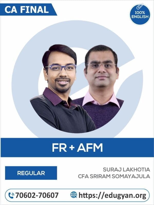 CA Final FR+AFM Combo By CA Suraj Lakhotia & CFA Sriram Somayajula (English) (New Syllabus)