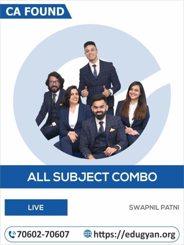 CA Foundation All Subjects Combo By Swapnil Patni Classes (Live) (New Syllabus)