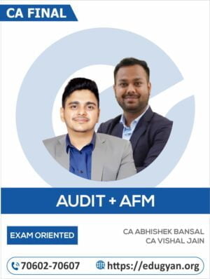 CA Final Audit & AFM Exam Oriented Combo By CA Abhishek Bansal & CA Vishal Jain