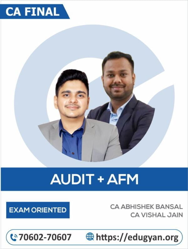 CA Final Audit & AFM Exam Oriented Combo By CA Abhishek Bansal & CA Vishal Jain