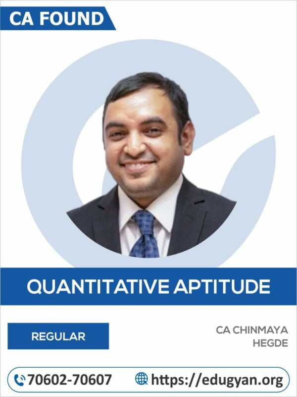 CA Foundation Maths,LR & Statistics Regular by CA Chinmaya Hegde & Prof Ranjana (New Syllabus)