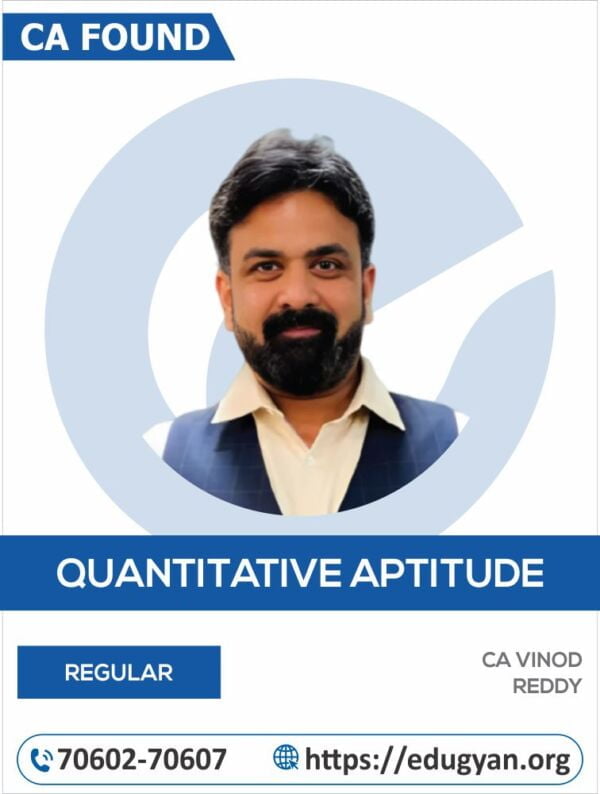 CA Foundation Quantitative Aptitude by CA Vinod Reddy (New Syllabus)