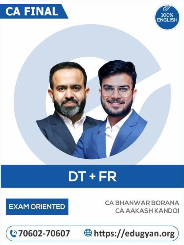 CA Final DT & FR Exam Oriented Combo By CA Bhanwar Borana & CA Aakash Kandoi (English) (New Syllabus)