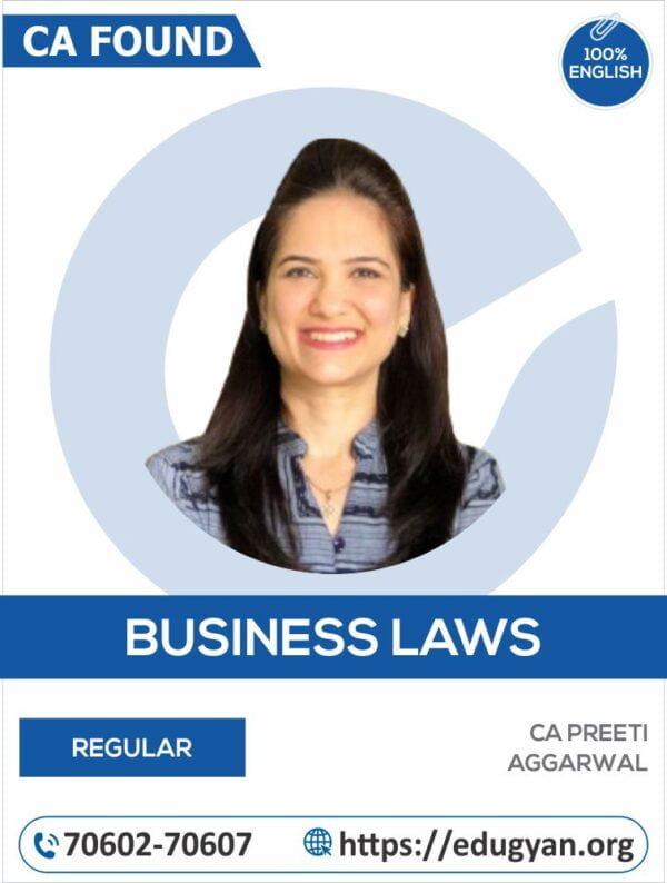 CA Foundation Business Laws By CA Preeti Aggarwal (English) (New Syllabus)