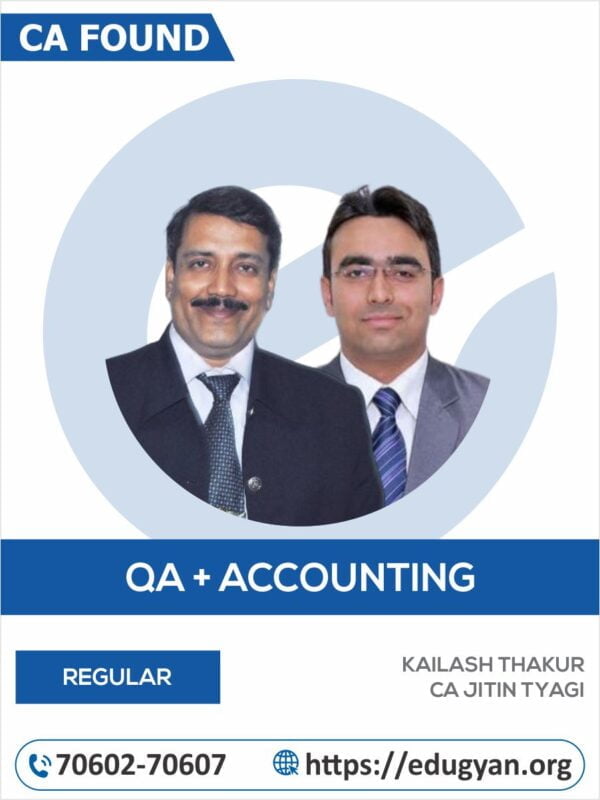 CA Foundation Quantitative Aptitude & Accounts Combo By Kailash Thakur & CA Jitin tyagi