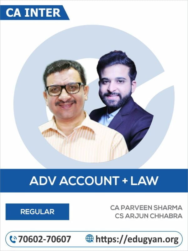 CA Inter Adv Accounts & Law Combo By CA Parveen Sharma & CS Arjun Chhabra