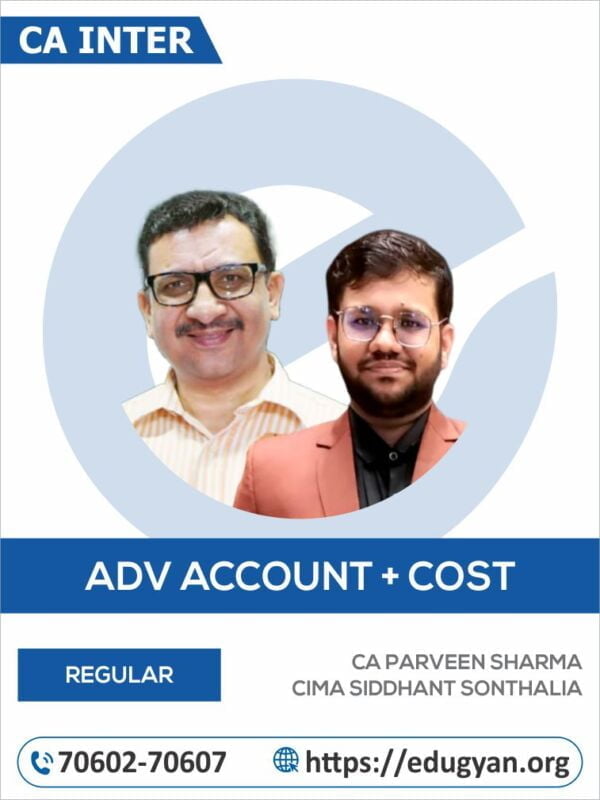 CA Inter Advanced Accounting & Cost and Management Accounting Combo CA Parveen Sharma & CIMA Siddhant Sonthalia (New Syllabus)