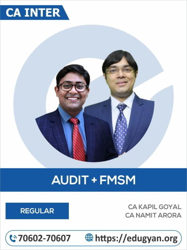 CA Inter Audit & FM-SM Combo By CA Kapil Goyal & CA Namit Arora (New Syllabus)