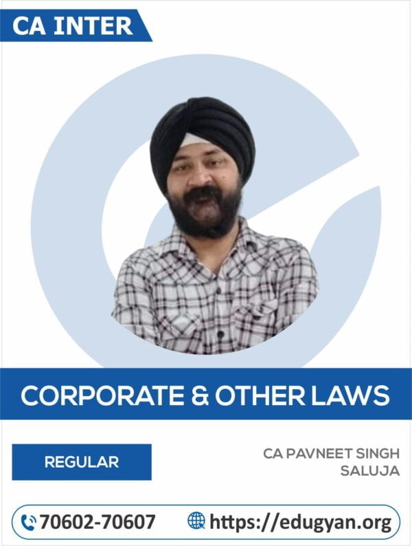 CA Inter Corporate Other Laws By CA Pavneet Singh Saluja