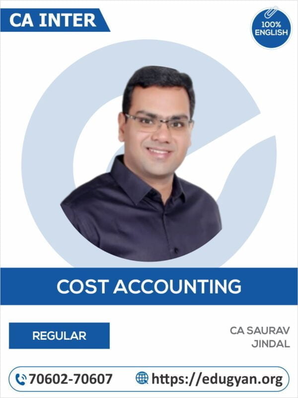 CA Inter Cost & Management Accounting By CA Saurav Jindal (English) (New Syllabus)