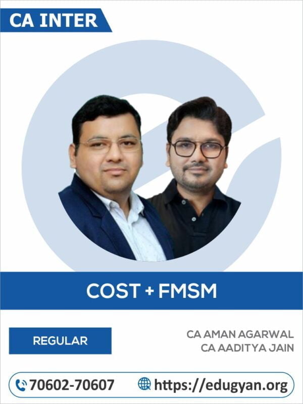 CA Inter Costing & FM-SM Combo By CA Aman Agarwal & CA Aaditya Jain (New Syllabus)