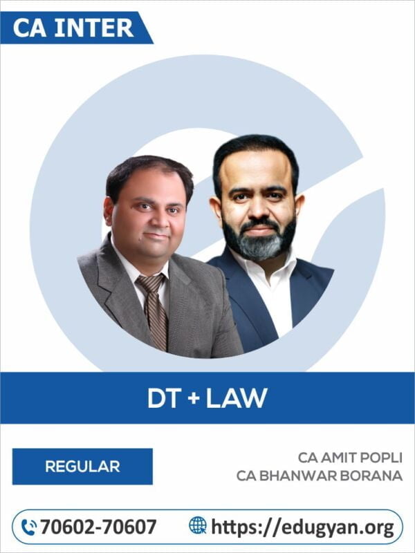 CA Inter DT & Corporate & Other Law Combo By CA Amit Popli & CA Bhanwar Borana (New Syllabus)