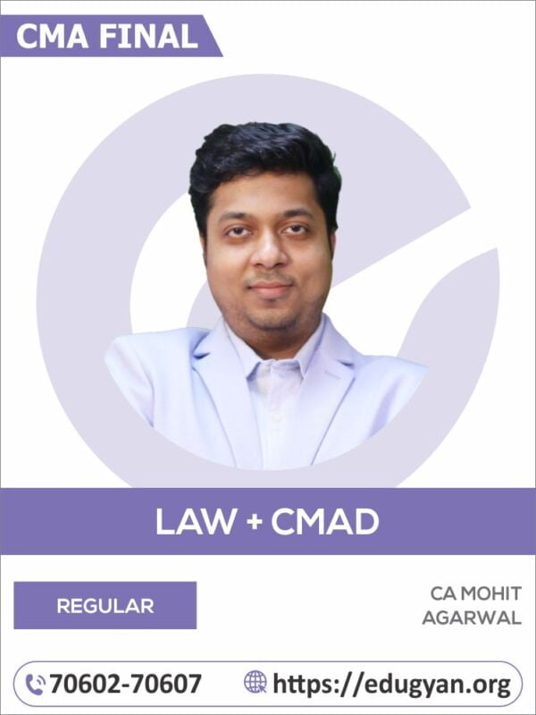 CMA Final Law & Cost & Management Audit Combo By CA Mohit Agarwal
