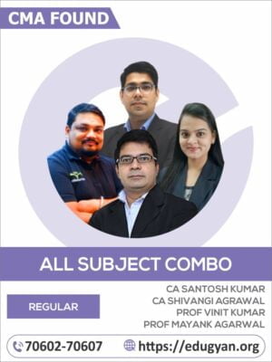 CMA Foundation All Subjects Combo By Concept Online Classes (CA Santosh Kumar, CA Shivangi Agrawal, Prof Vinit Kumar & Prof Mayank Agarwal) (2022 Syllabus)