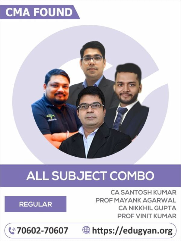 CMA Foundation All Subjects Combo By Concept Online Classes (CA Santosh Kumar, CA Nikkhil Gupta, Prof Vinit Kumar & Prof Mayank Agarwal)