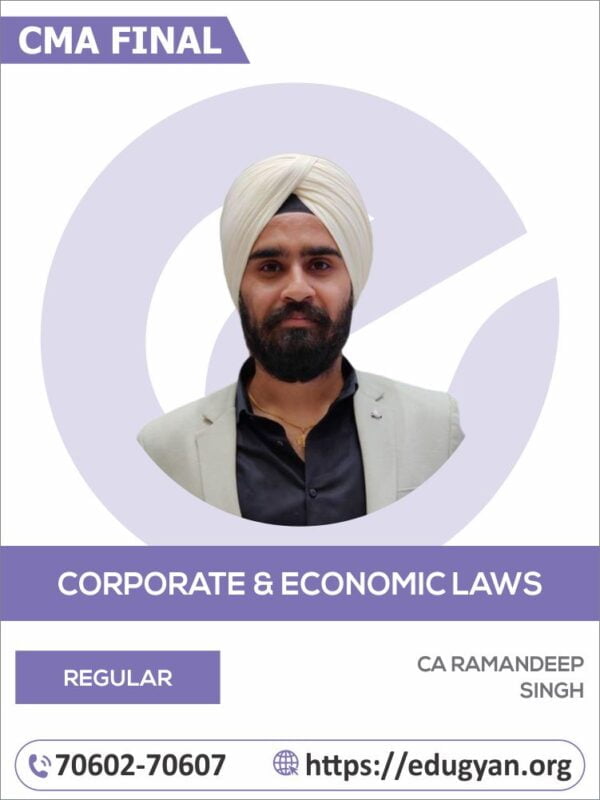 CMA Final Corporate & Economic Law By CS Ramandeep Singh (2022 Syllabus)