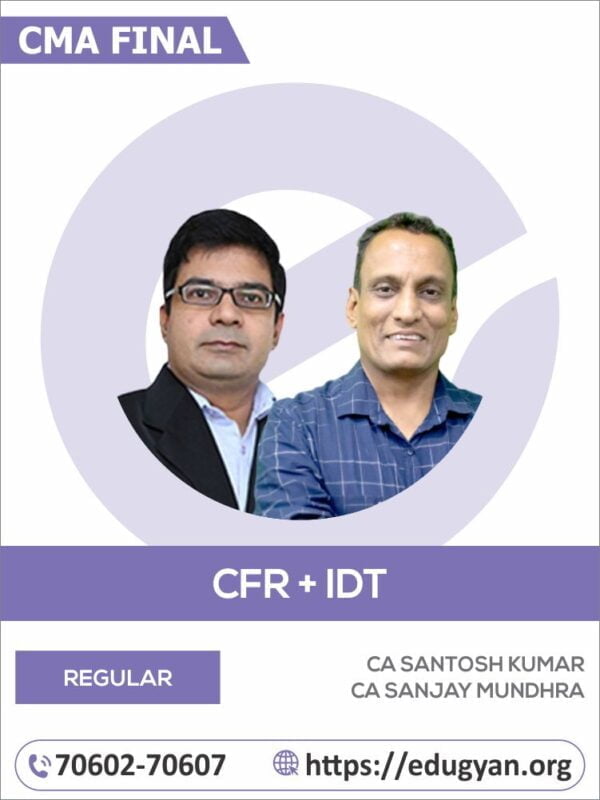 CMA Final Corporate Financial Reporting & Indirect Tax Combo By CA Santosh Kumar & CA Sanjay Mundhra (2022 Syllabus)