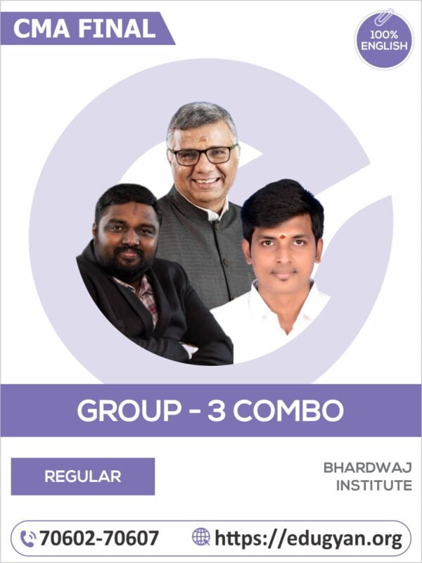 CMA Final Group-III All Subject Combo By CMA Asthaf Anathan, CA Sreevathson & CS Manikandan (English)(2022 Syllabus)