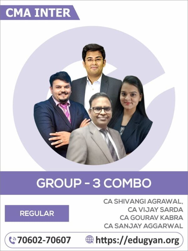 CMA Final Group- III Combo By CA Shivangi Agrawal, CA Vijay Sarda, CA Gourav Kabra & CA Sanjay Aggarwal (2022 Syllabus)