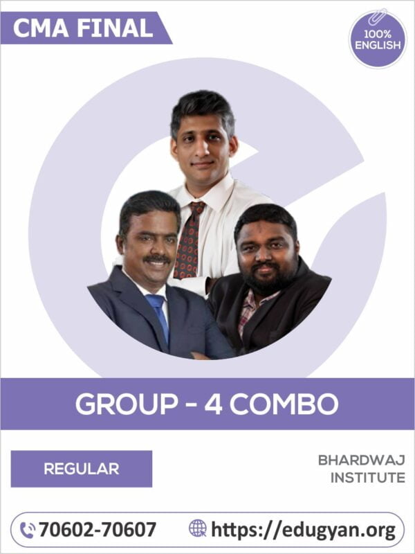 CMA Final Group-IV All Subject Combo By VP Palanichamy, CA Shivakumar & CMA Md. Asthaf Anathan (English) (2022 Syllabus)