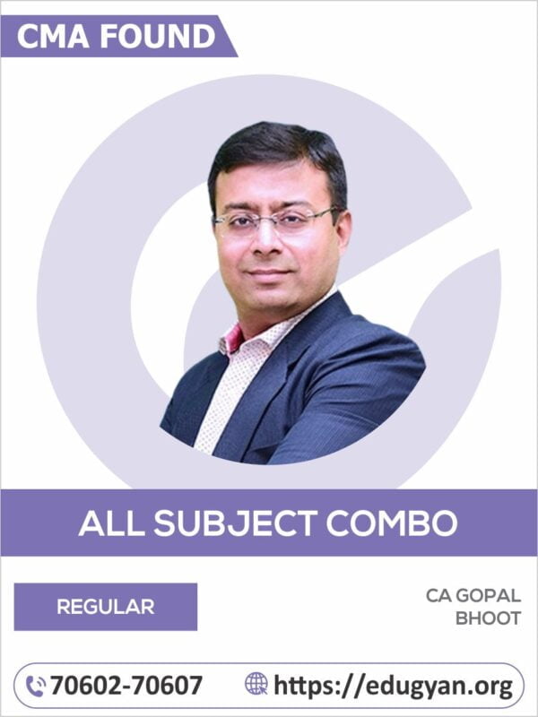 CMA Foundation All Subjects Combo By CA Gopal Bhoot (2022 Syllabus)