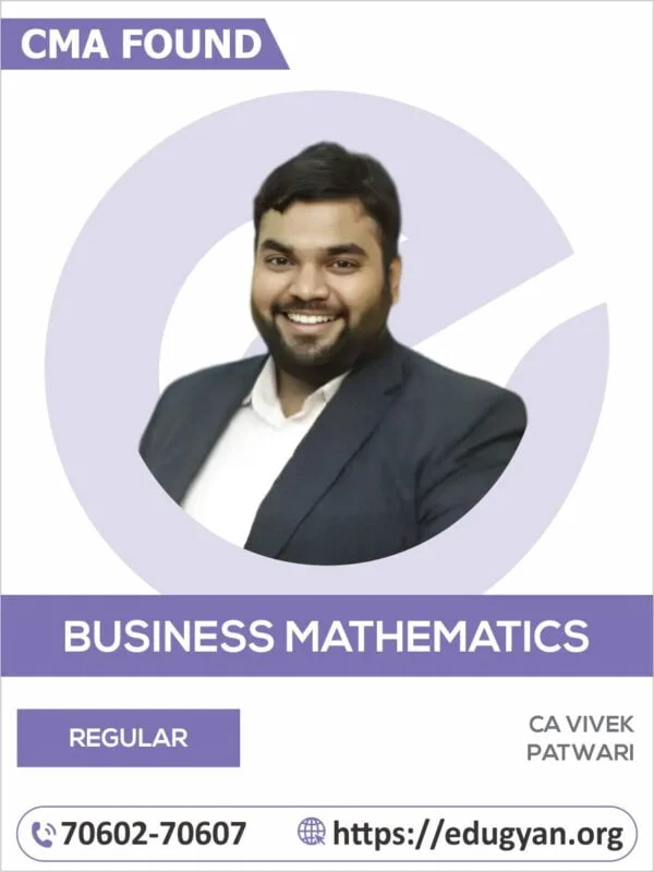 CMA Foundation Business Mathematics & Statistics By CA Vivek Patwari