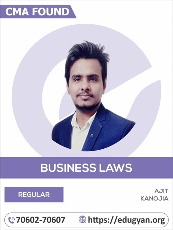 CMA Foundation Business Laws & Business Communication By Ajit Kanojia