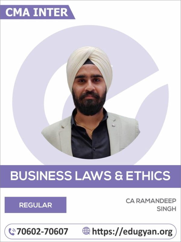 CMA Inter Business Laws & Ethics By CS Ramandeep Singh (2022 Syllabus)