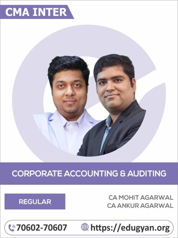 CMA Inter Corporate Accounting By CA Mohit Agarwal & CA Ankur Agarwal