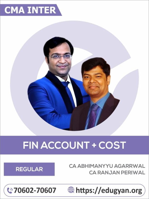 CMA Inter Financial Accounting & Costing Combo By CA Abhimanyyu Agarrwal & CA Ranjan Periwal (2022 Syllabus)