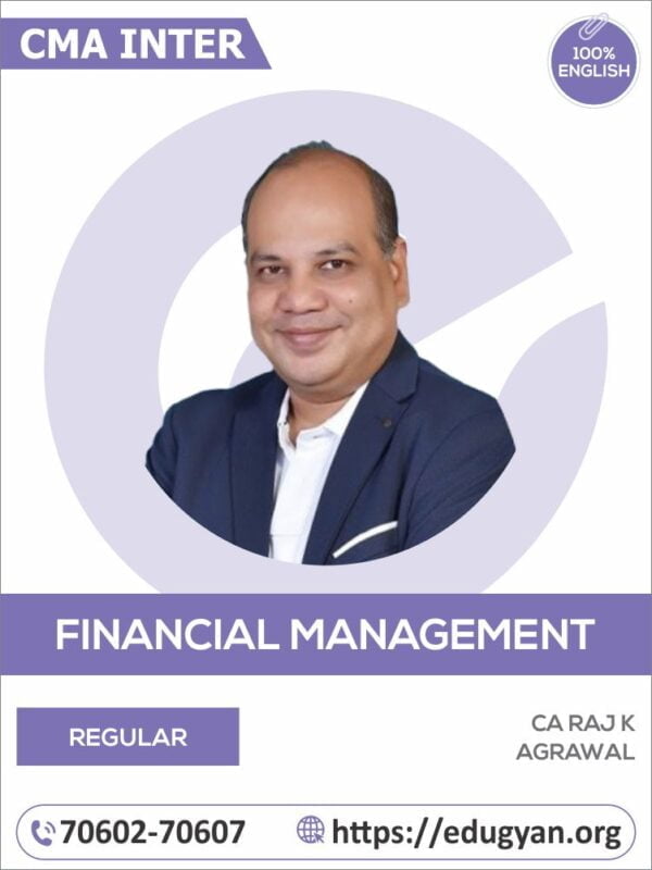 CMA Inter Financial Management (FM) By CA Vinod Kumar Agarwal (English) (New Syllabus)