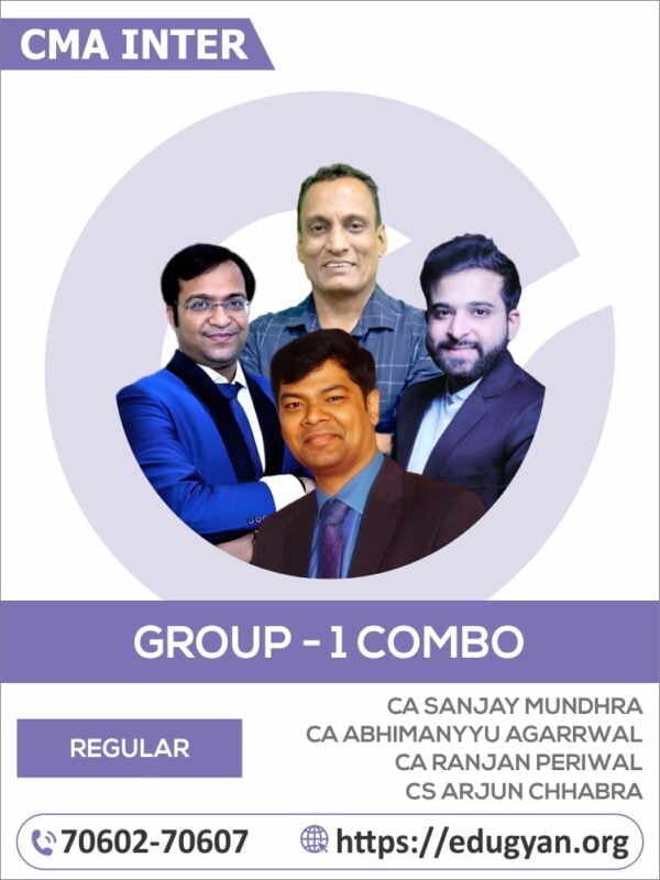 CMA Inter Group I All Subject Combo By CA Sanjay Mundhra, CA Abhimanyyu Agarrwal, CA Ranjan Periwal & CS Arjun Chhabra (2022 Syllabus)