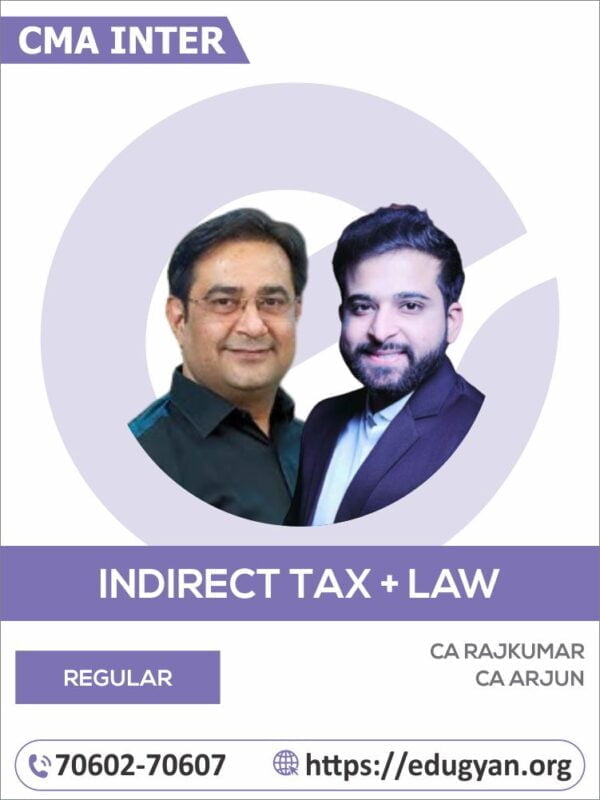 CMA Inter Indirect Tax & Law Regular Combo By CA Rajkumar & CS Arjun Chhabra (2022 Syllabus)