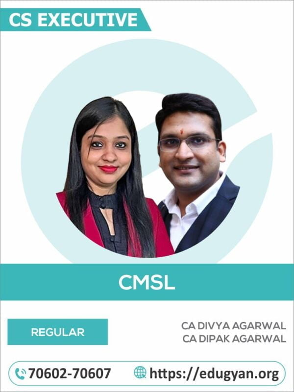 CS Executive CMSL By CS Divya Agarwal & CA Dipak Agarwal (2022 Syllabus)