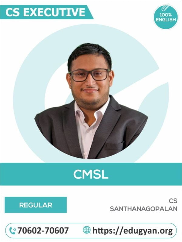CS Executive Capital Market & Security Law By CS Santhanagopalan (English) (2022 Syllabus)