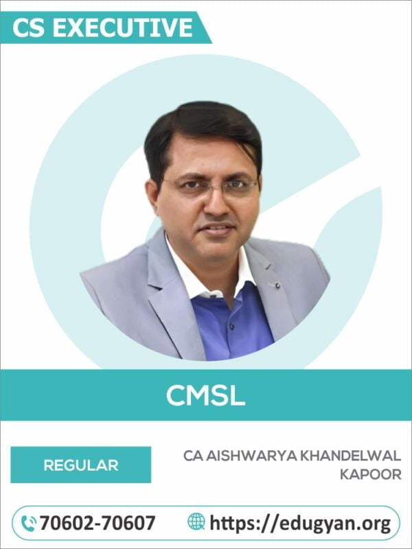 CS Executive Capital Market & Security Law (CMSL) By CS Deepak Gajrani (2022 Syllabus)