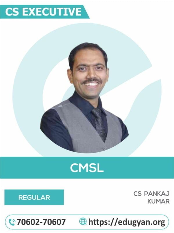 CS Executive Capital Market & Security Law (CMSL) By CS Pankaj Kumar (2022 Syllabus)