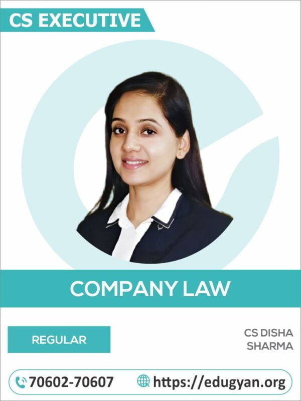 CS Executive Company Law & Practice By CS Disha Sharma (2022 Syllabus)