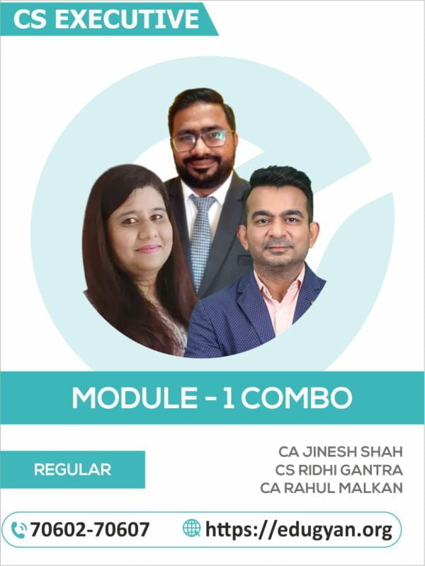 CS Executive Module- I Combo By CA Jinesh Shah, CS Ridhi Gantra & CA Rahul Malkan (2022 Syllabus)